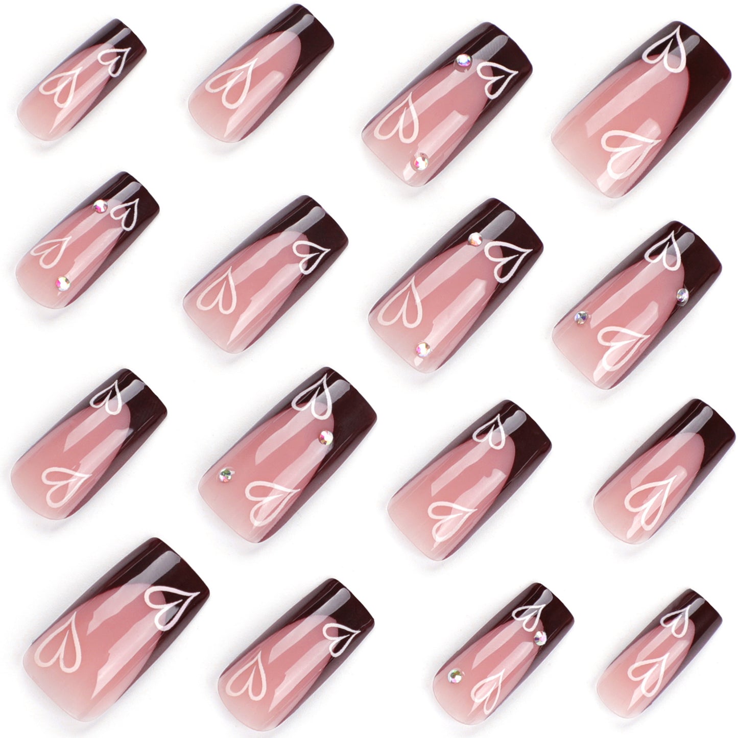 French Brown tip Nails