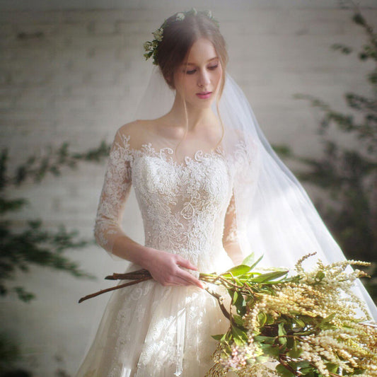 Lace Sleeve Bridal Gown