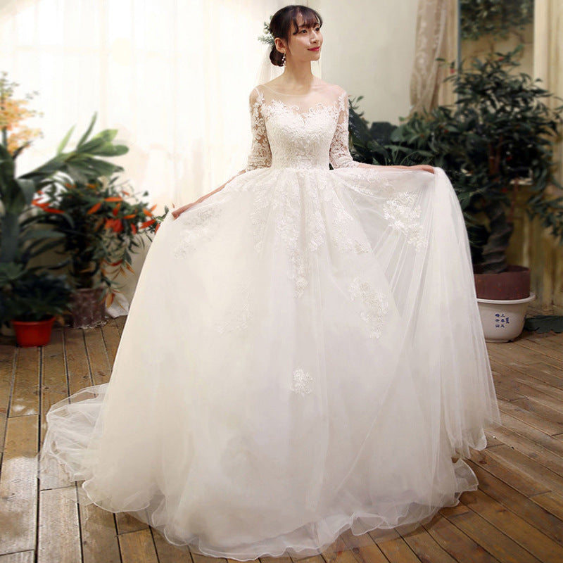 Lace Sleeve Bridal Gown