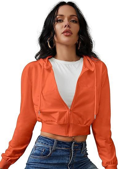 Women Sweatshirt Style Crop Hoodie