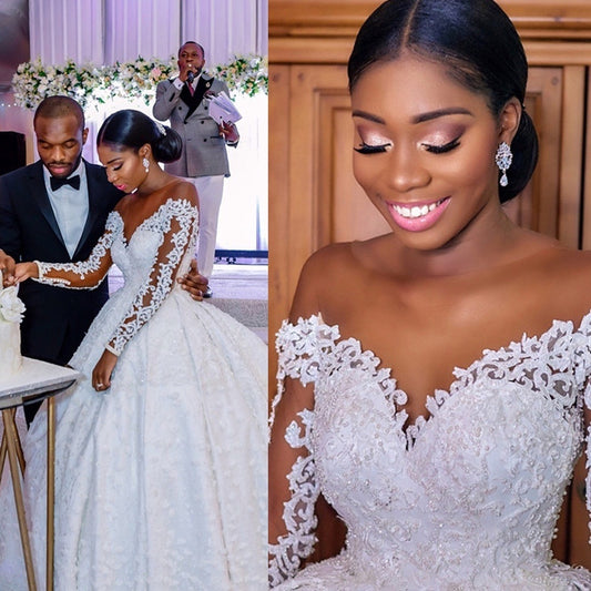Lace Sleeves Gown Wedding Dress