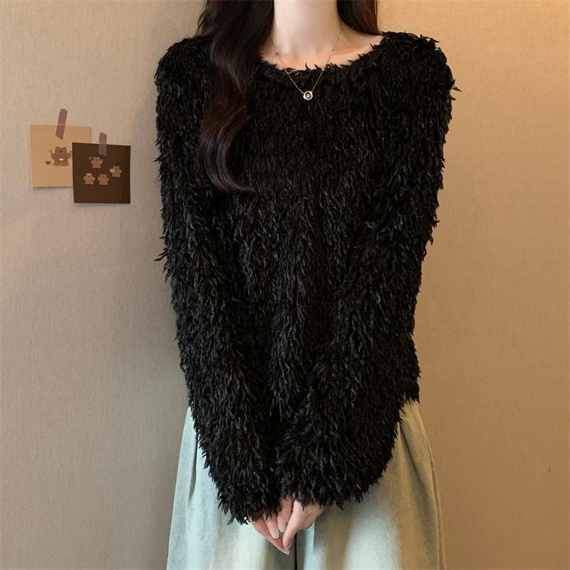 Loose Round Neck Women's Sweater