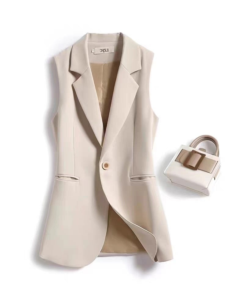 Women's Sleeveless Vest Coat