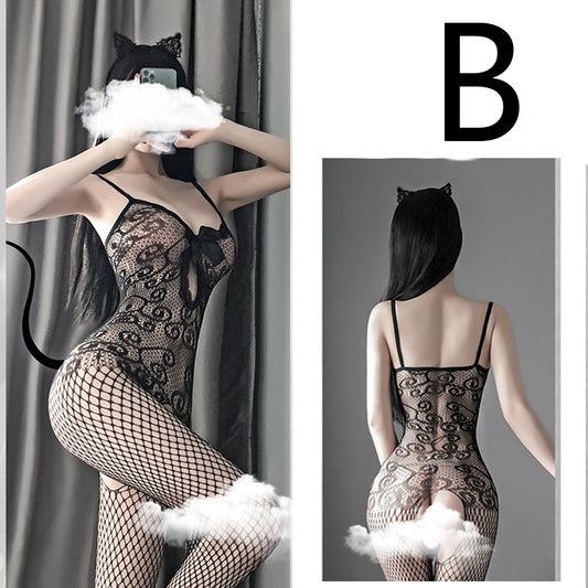 Net Clothing One-piece Stocking Set