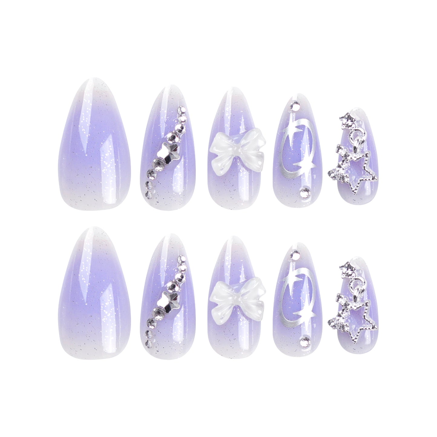 Bow Charm Nails