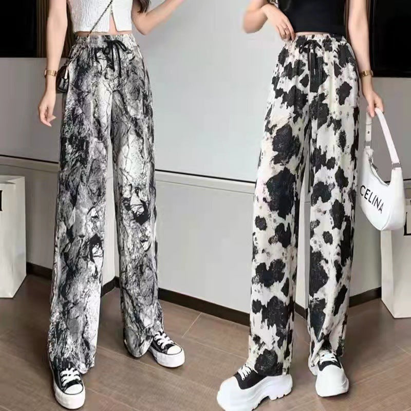 Ink Dye Straight Mopping Pants-15 Styles