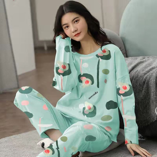 16 Cute Different Cartoon Print 2-Pc Pajama Set for Women