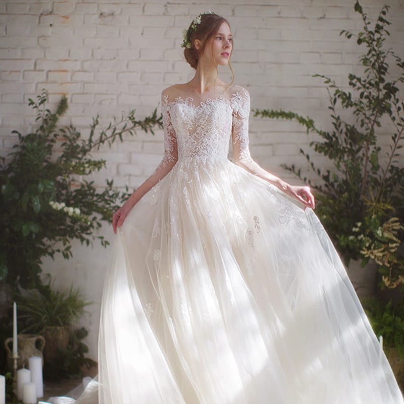 Lace Sleeve Bridal Gown