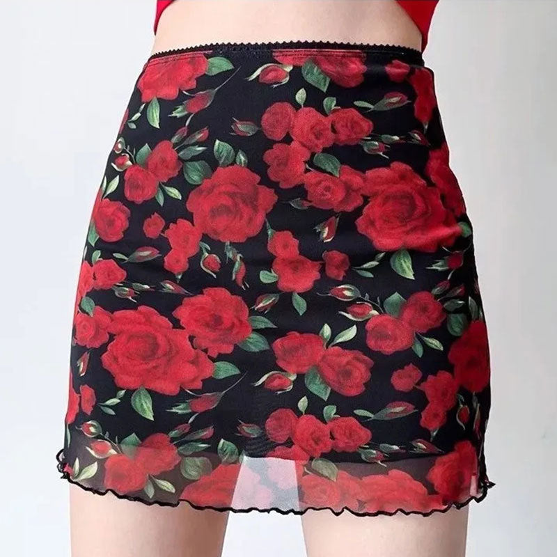 High Waist Mesh Skirt