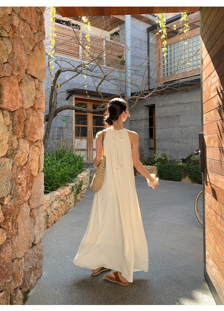 Solid Color Loose Fit Sleeveless Dress