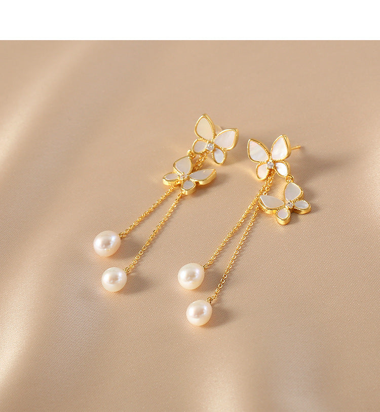 Butterfly Tassel Earrings – Sweet & Trendy Long Drop Design
