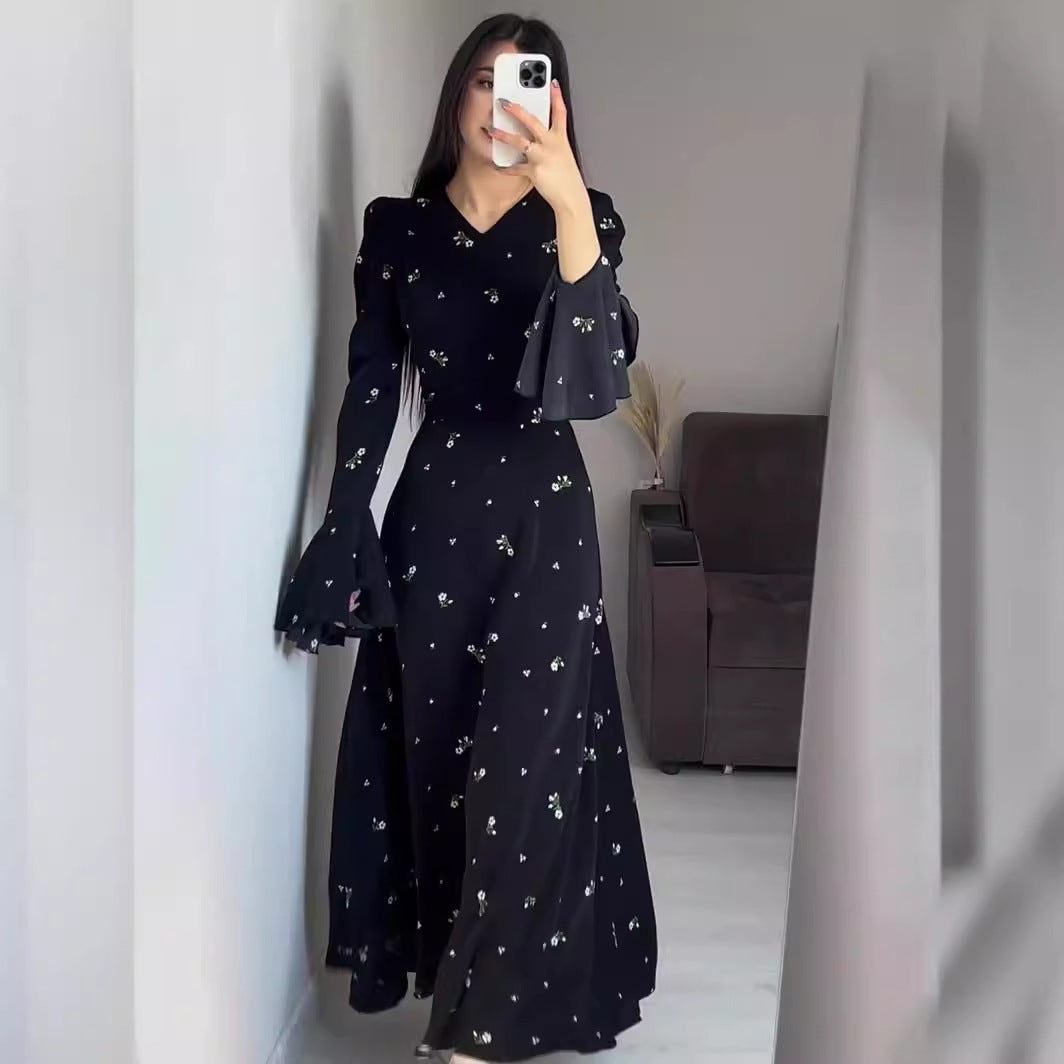 Ruffle Sleeve Floral Dress
