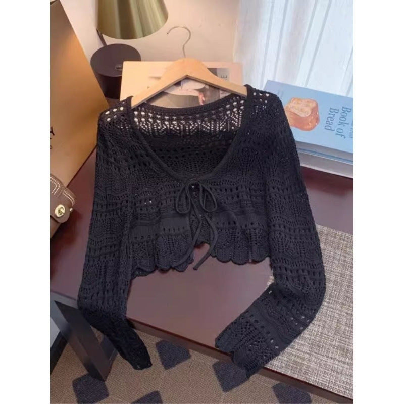 Knitted Long Sleeve Thin Sun Protection Cardigan