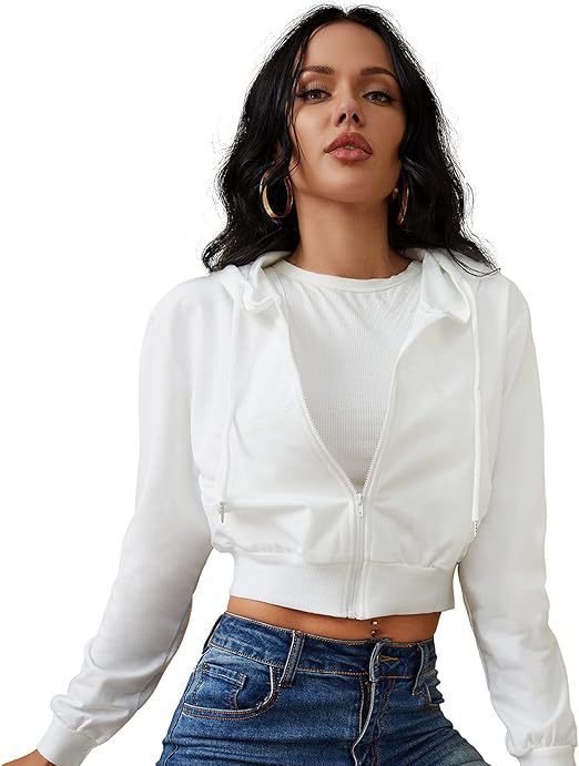 Women Sweatshirt Style Crop Hoodie