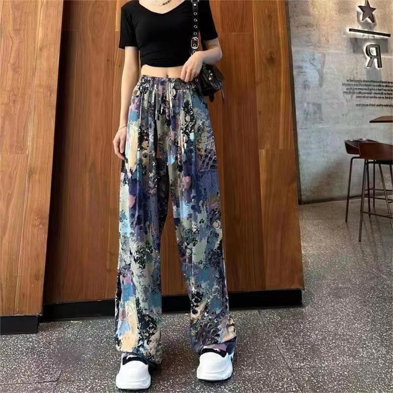 Ink Dye Straight Mopping Pants-15 Styles