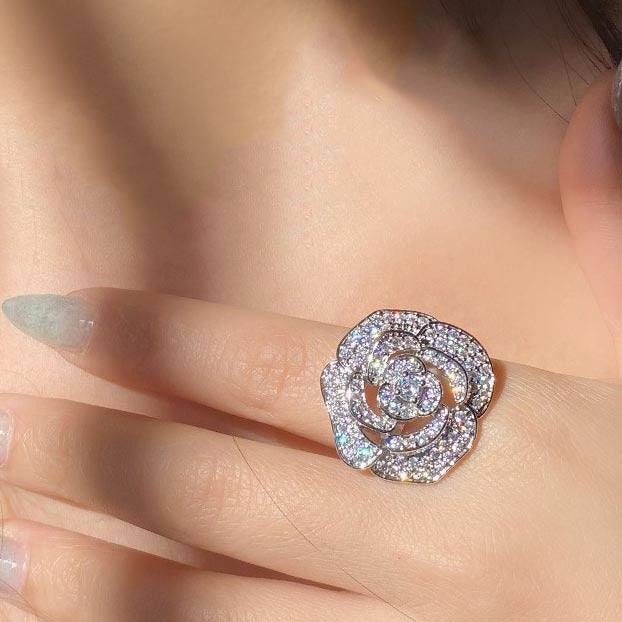 Camellia Flower -Necklace Bracelet Ring