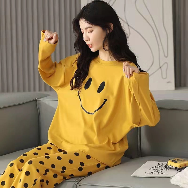 16 Cute Different Cartoon Print 2-Pc Pajama Set for Women