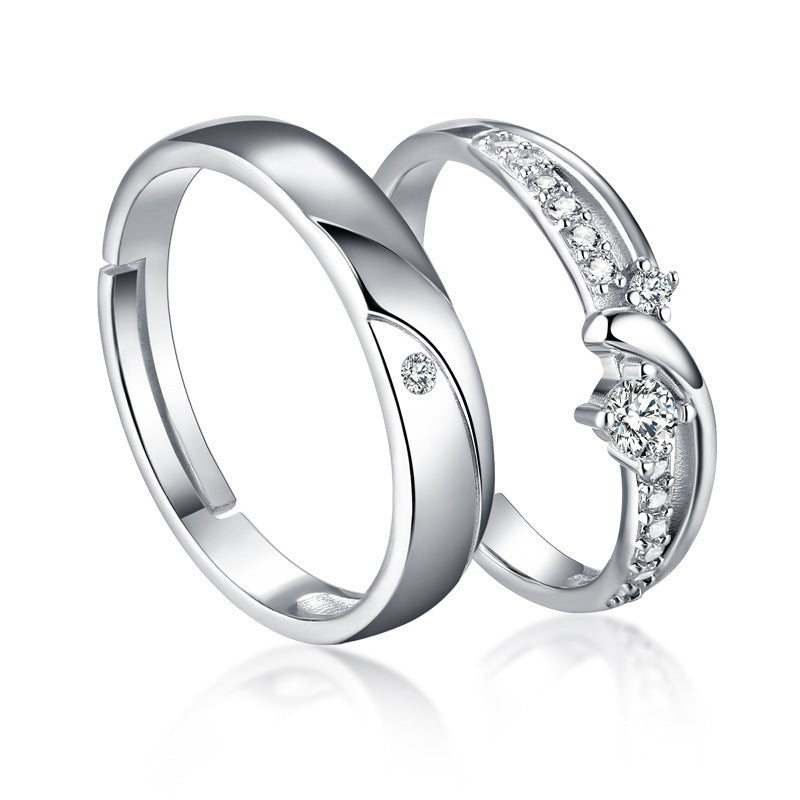 Silver Couple Ring – Minimalist Unisex Love Band for Men & Women (Single or Pair)