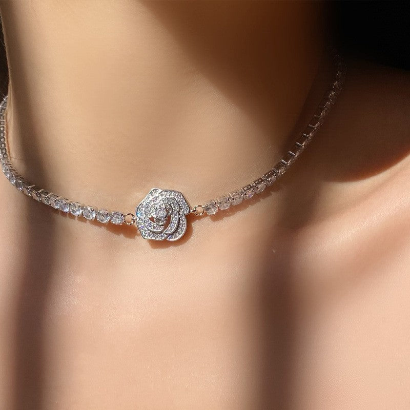 Camellia Flower -Necklace Bracelet Ring
