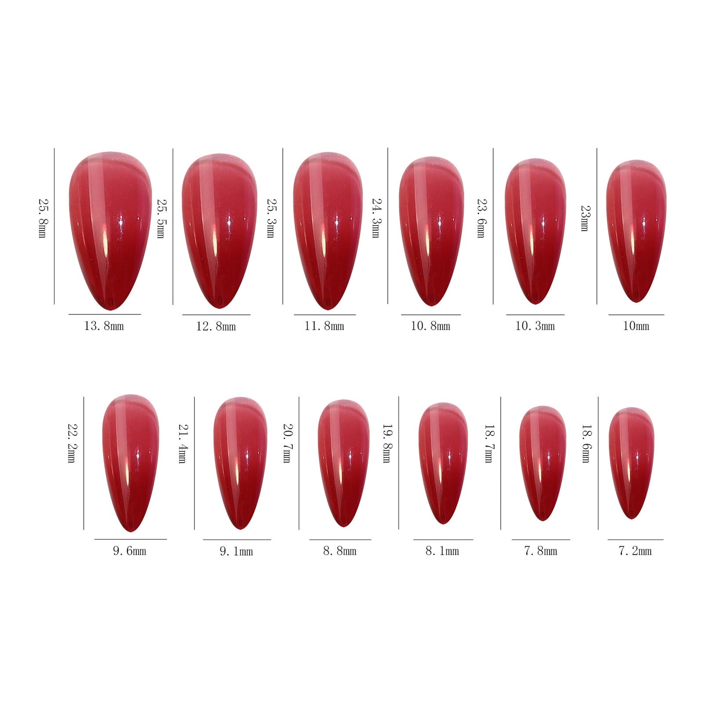 12 & 24 Grid Frosted Square Nails