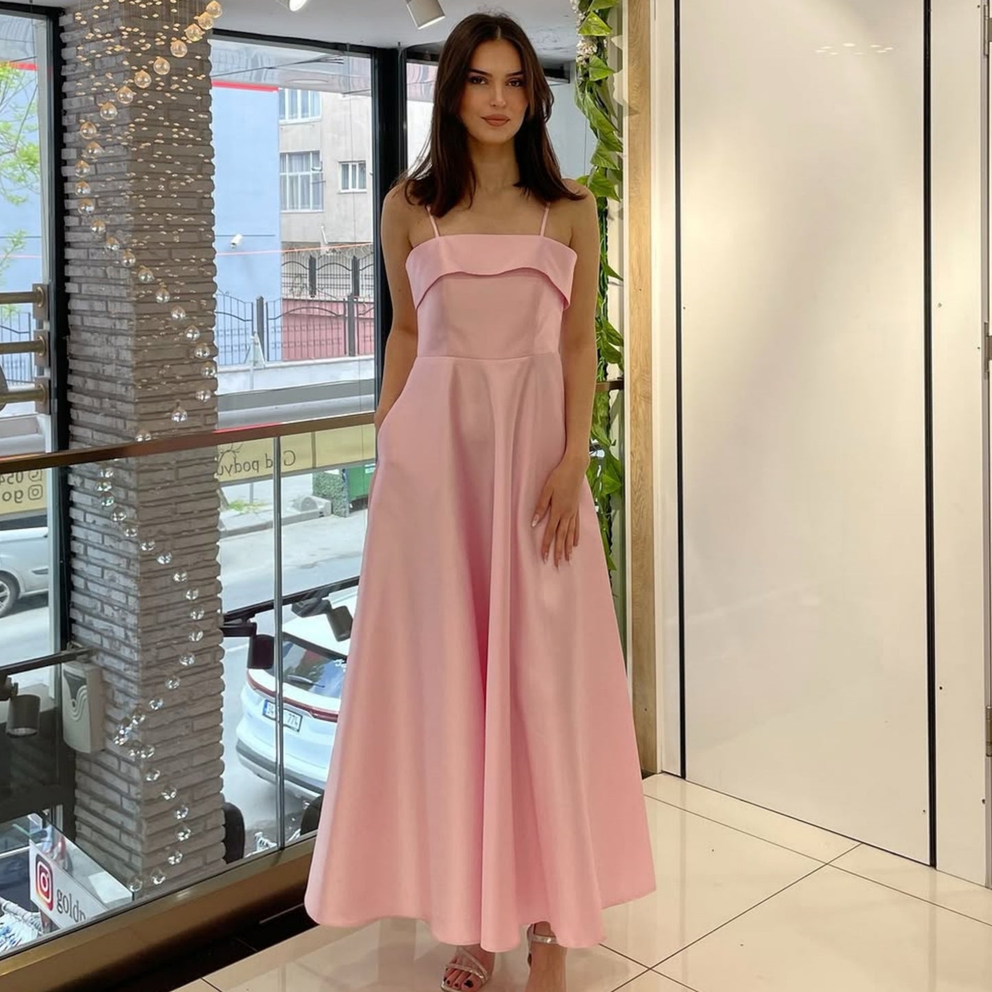 Solid Color Backless Tube Top Dress
