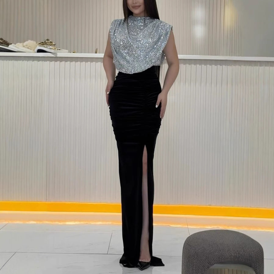 Fashionable Sequin Sleeveless Dress