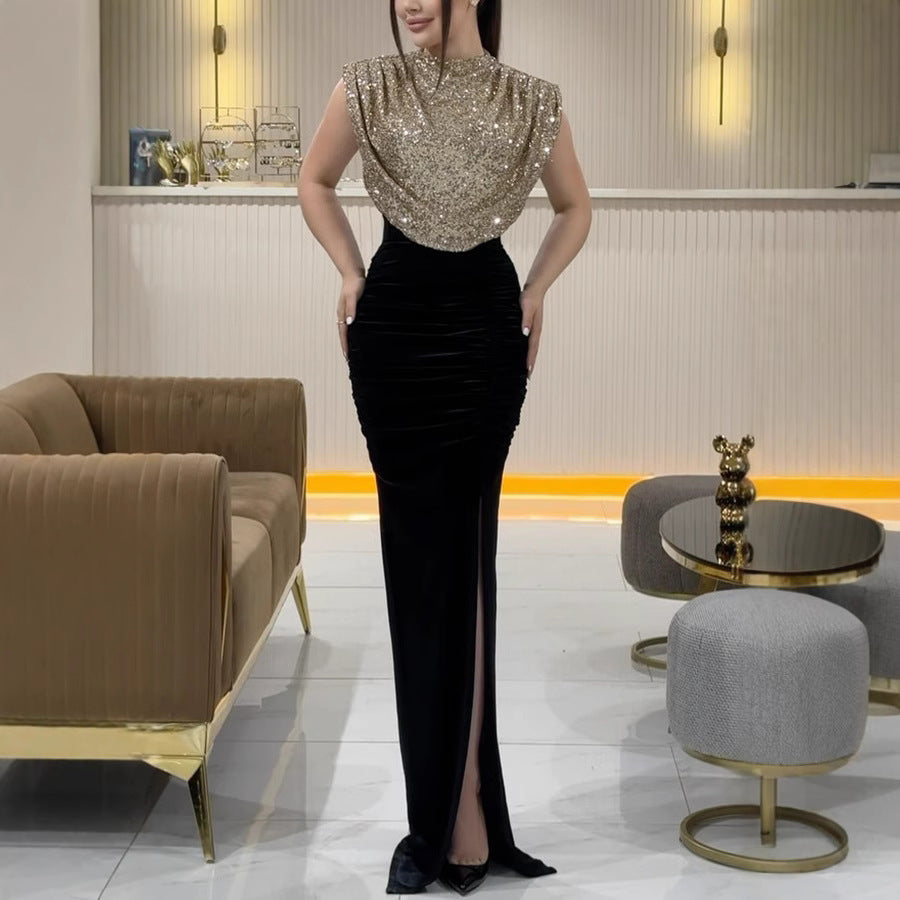 Fashionable Sequin Sleeveless Dress