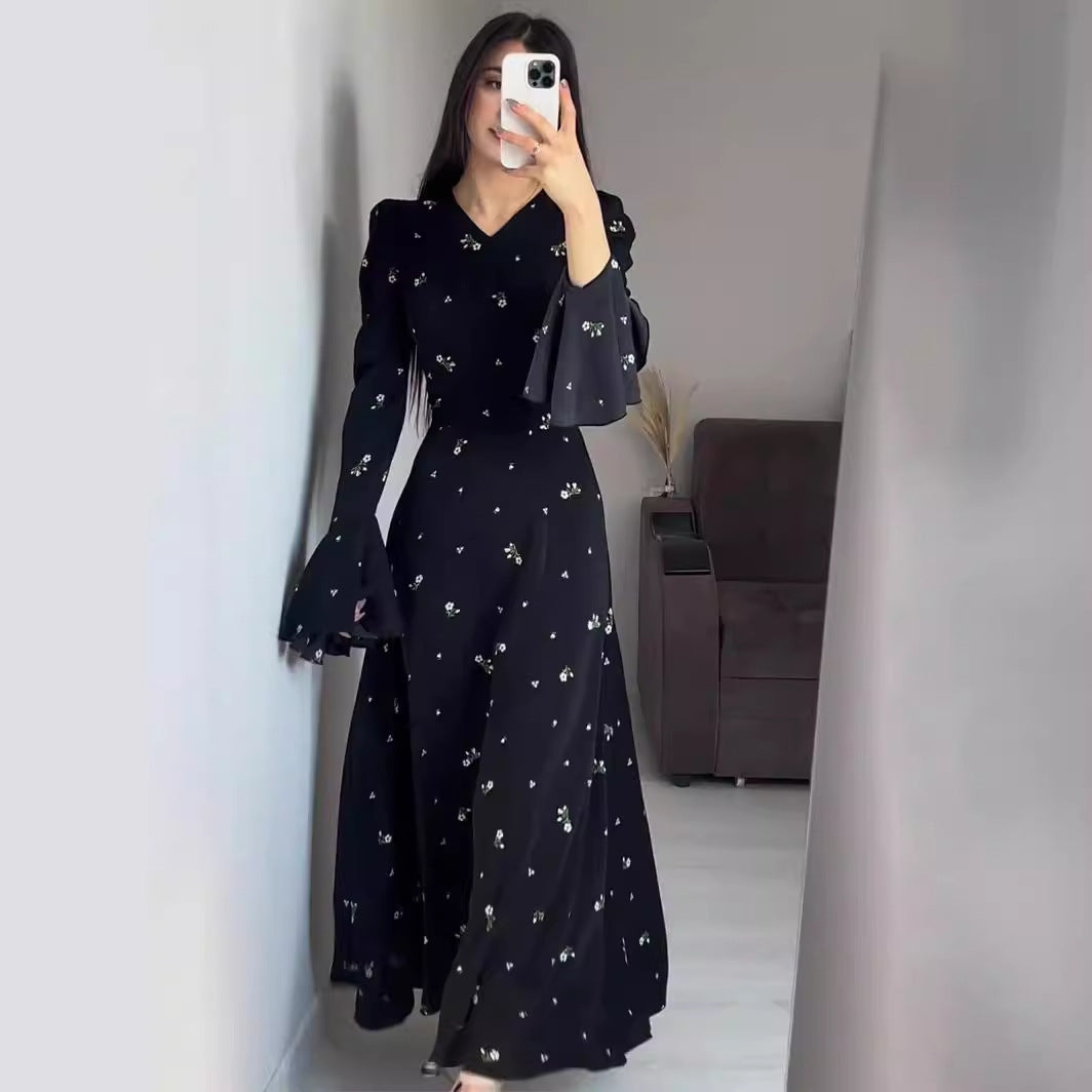 Ruffle Sleeve Floral Dress