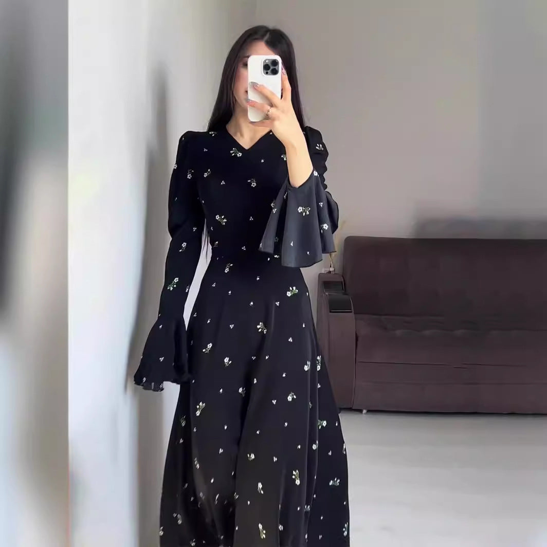 Ruffle Sleeve Floral Dress