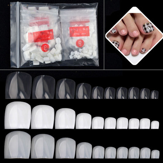 500 Pcs Transparent,White & Black Toenails