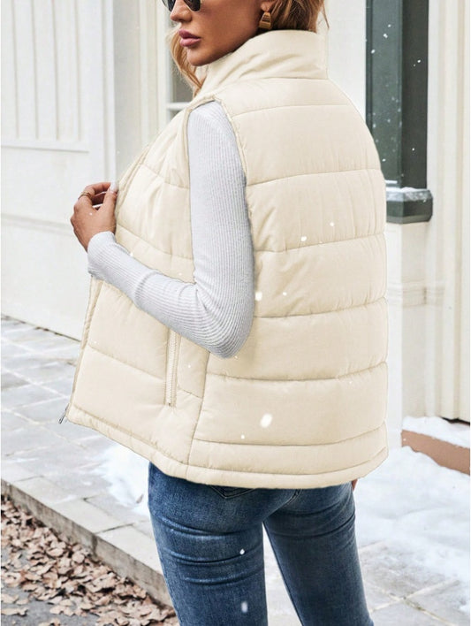 Women's Stand Collar Puffer Vest