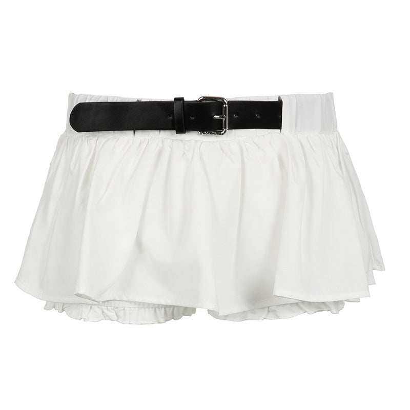 Lotus Leaf A-Line Mini Skirt