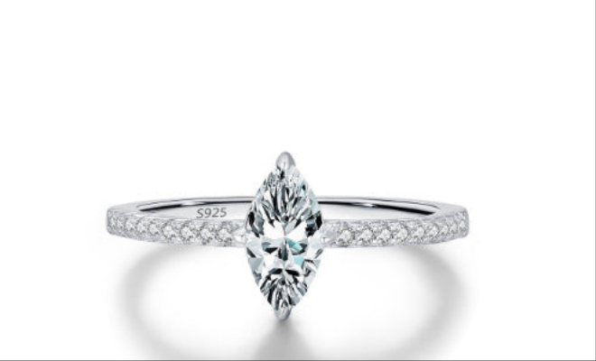 S925 Sterling Silver Light Luxury Diamond Ring & Earrings
