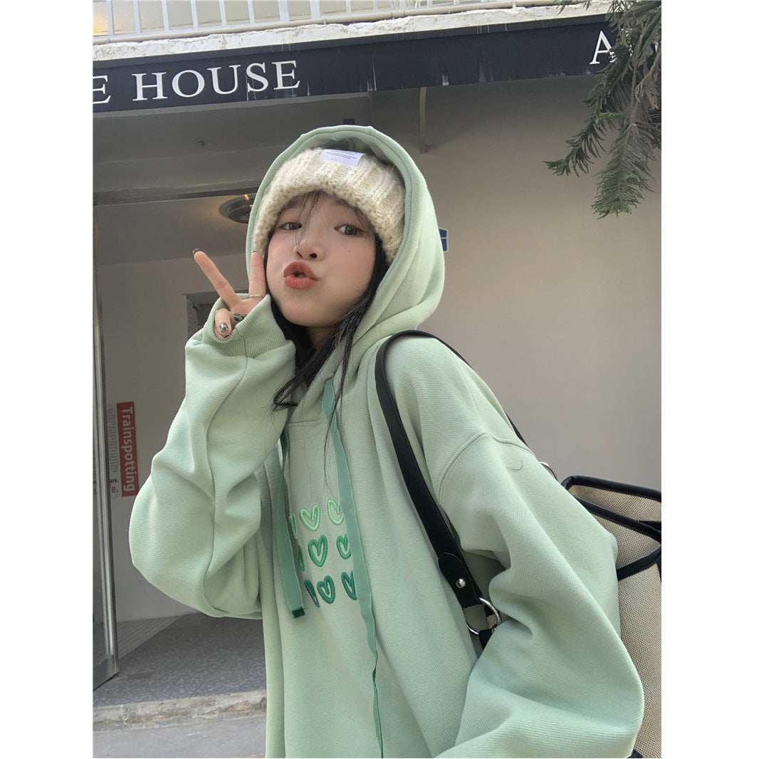 Retro Loose Casual Printed Hoodie
