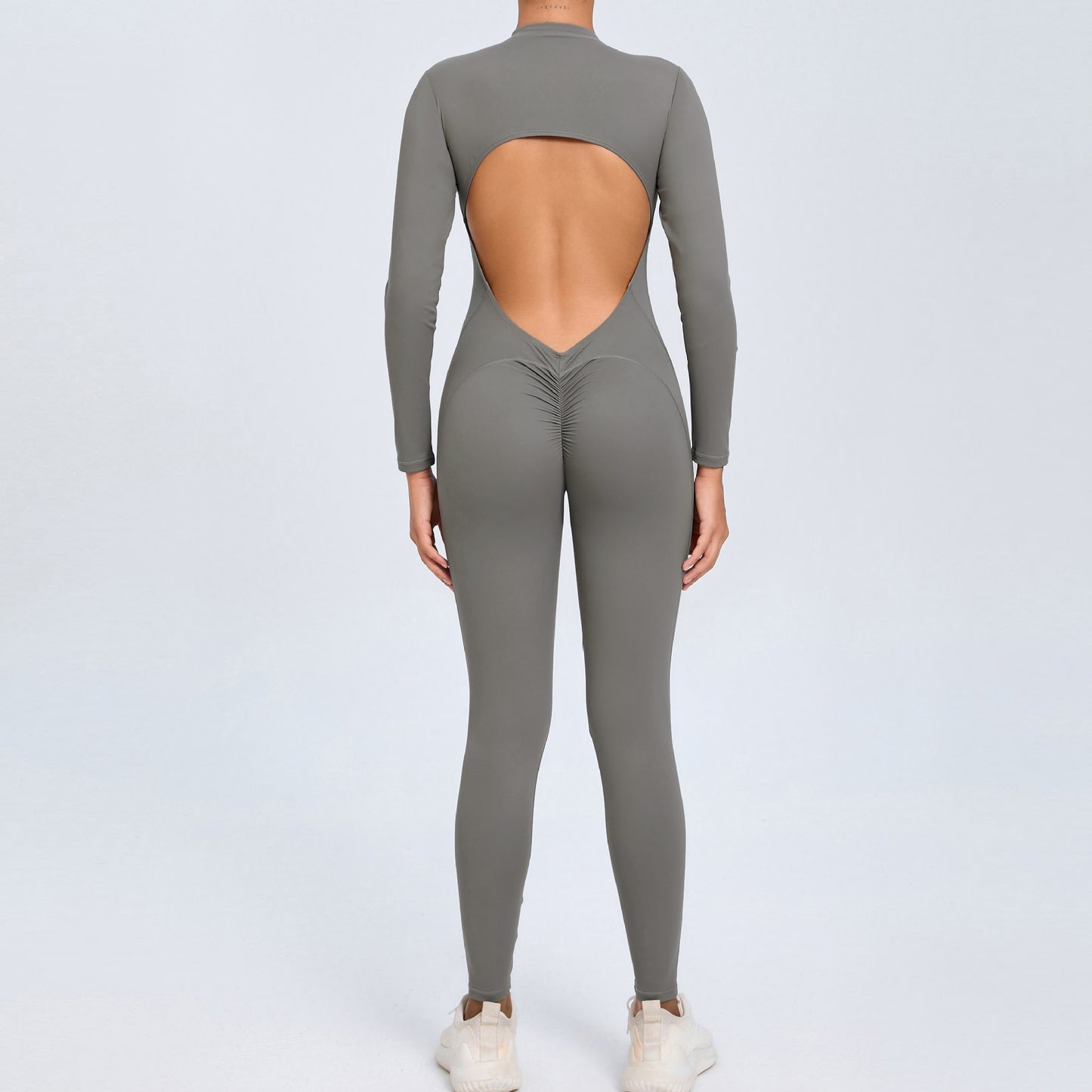 Sultry Body Hugging One Piece Zipper