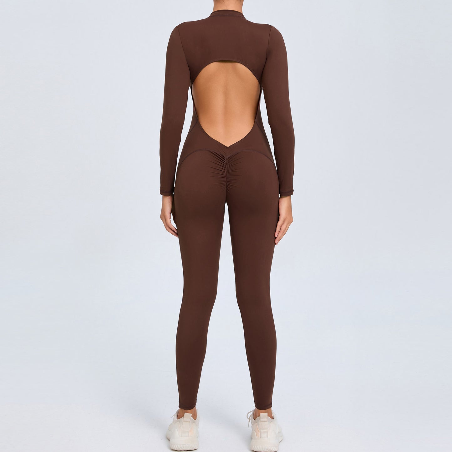 Sultry Body Hugging One Piece Zipper