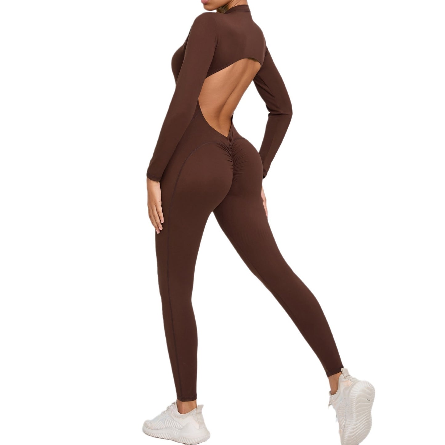 Sultry Body Hugging One Piece Zipper