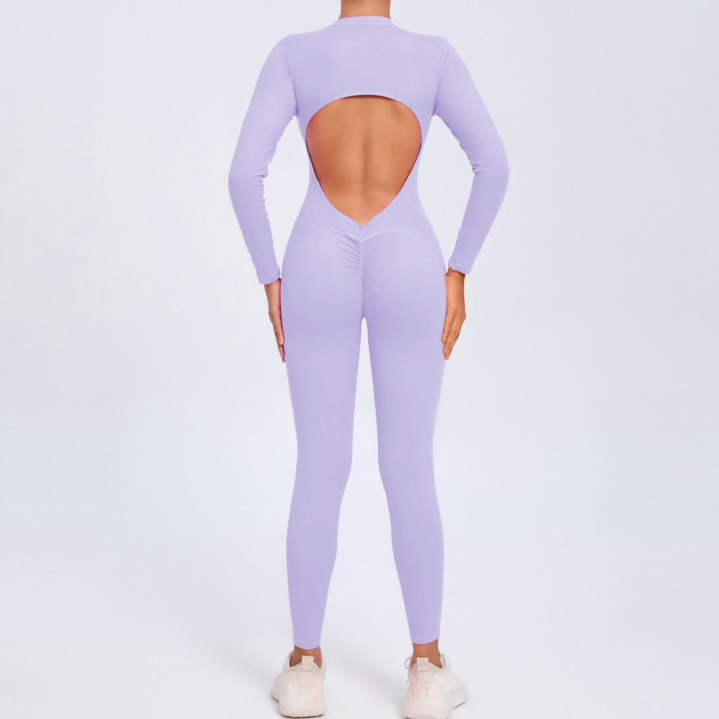 Sultry Body Hugging One Piece Zipper