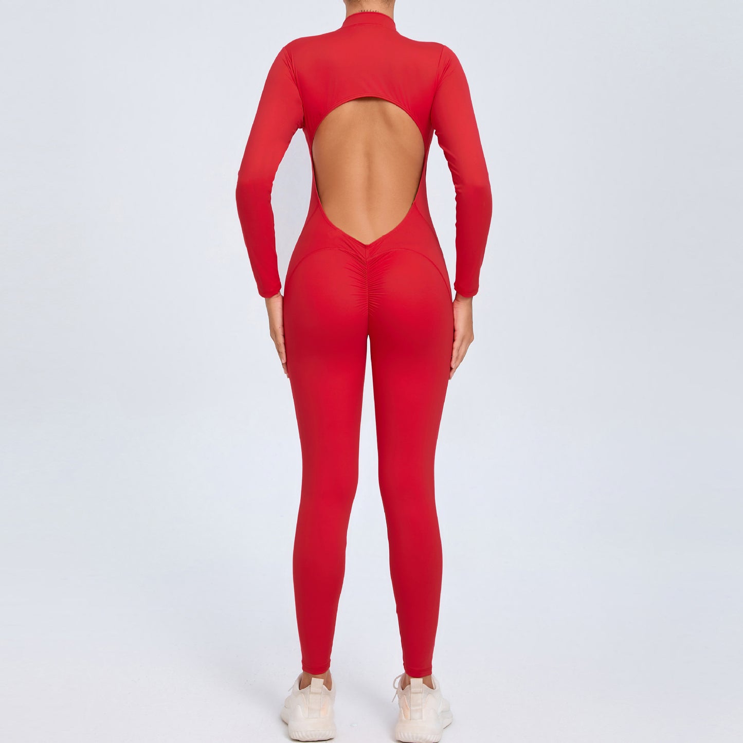 Sultry Body Hugging One Piece Zipper