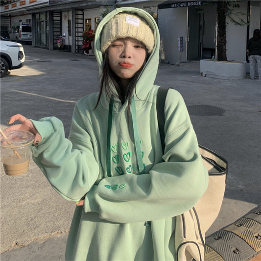 Retro Loose Casual Printed Hoodie