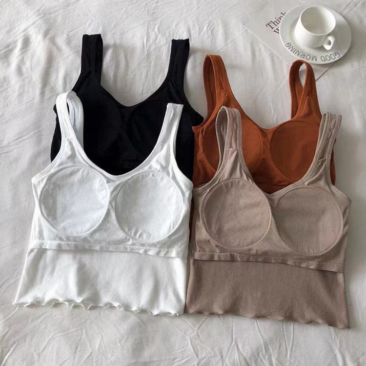 U-Collar Spaghetti Strap Sports Tank