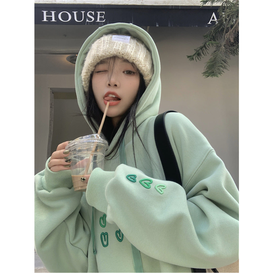 Retro Loose Casual Printed Hoodie