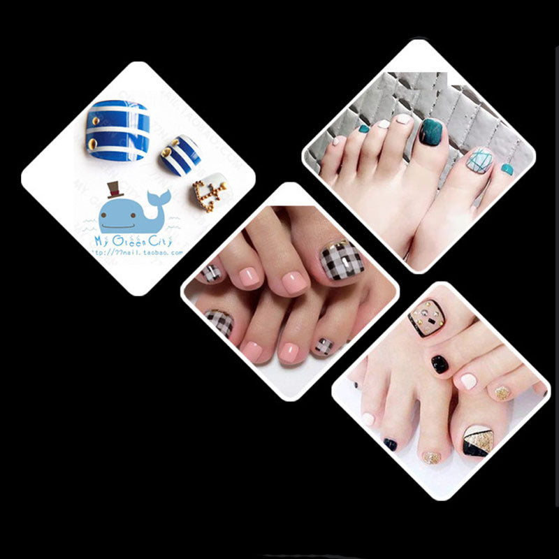 500 Pcs Transparent,White & Black Toenails