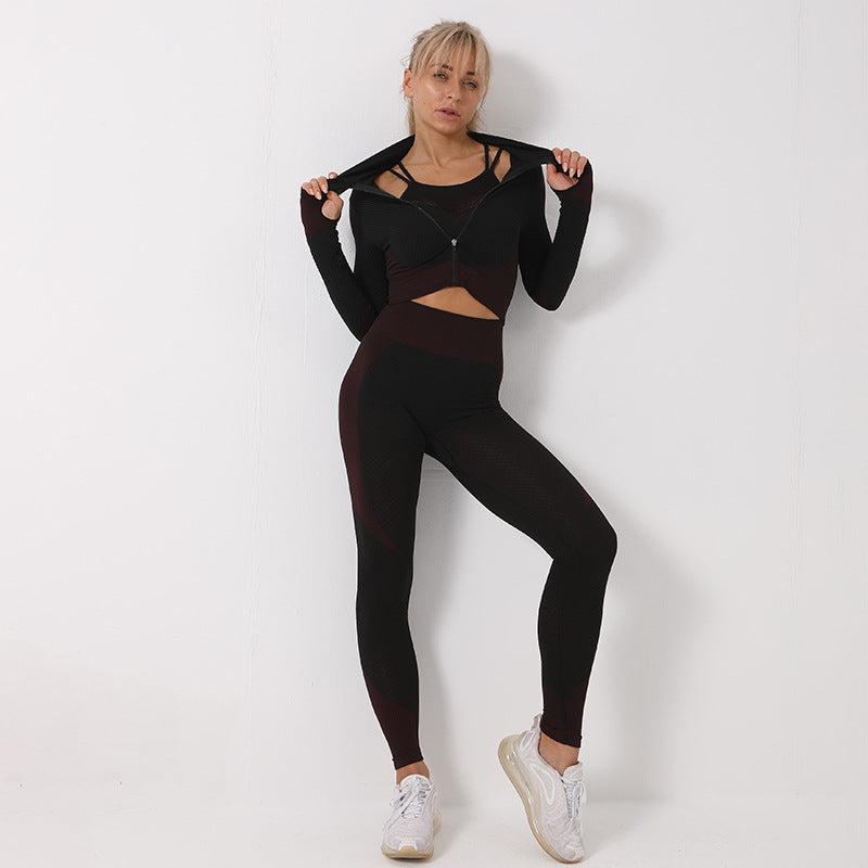 Gym Leggings Crop Top Sports Bra Sports Tracksuit
