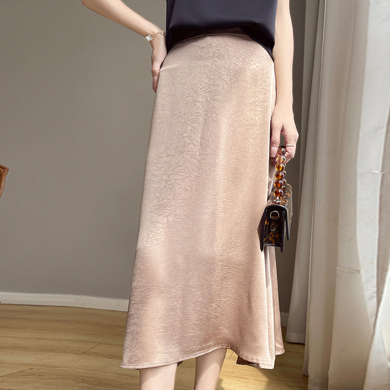 Silk Ripple High Waist Skirt-12 Colors