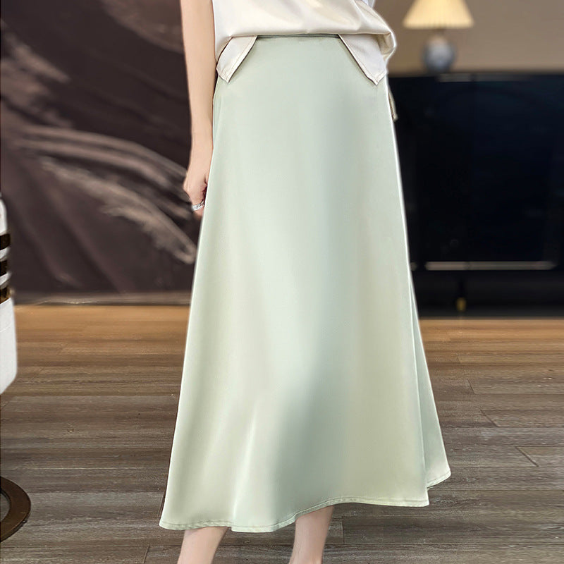 Silk Ripple High Waist Skirt-12 Colors