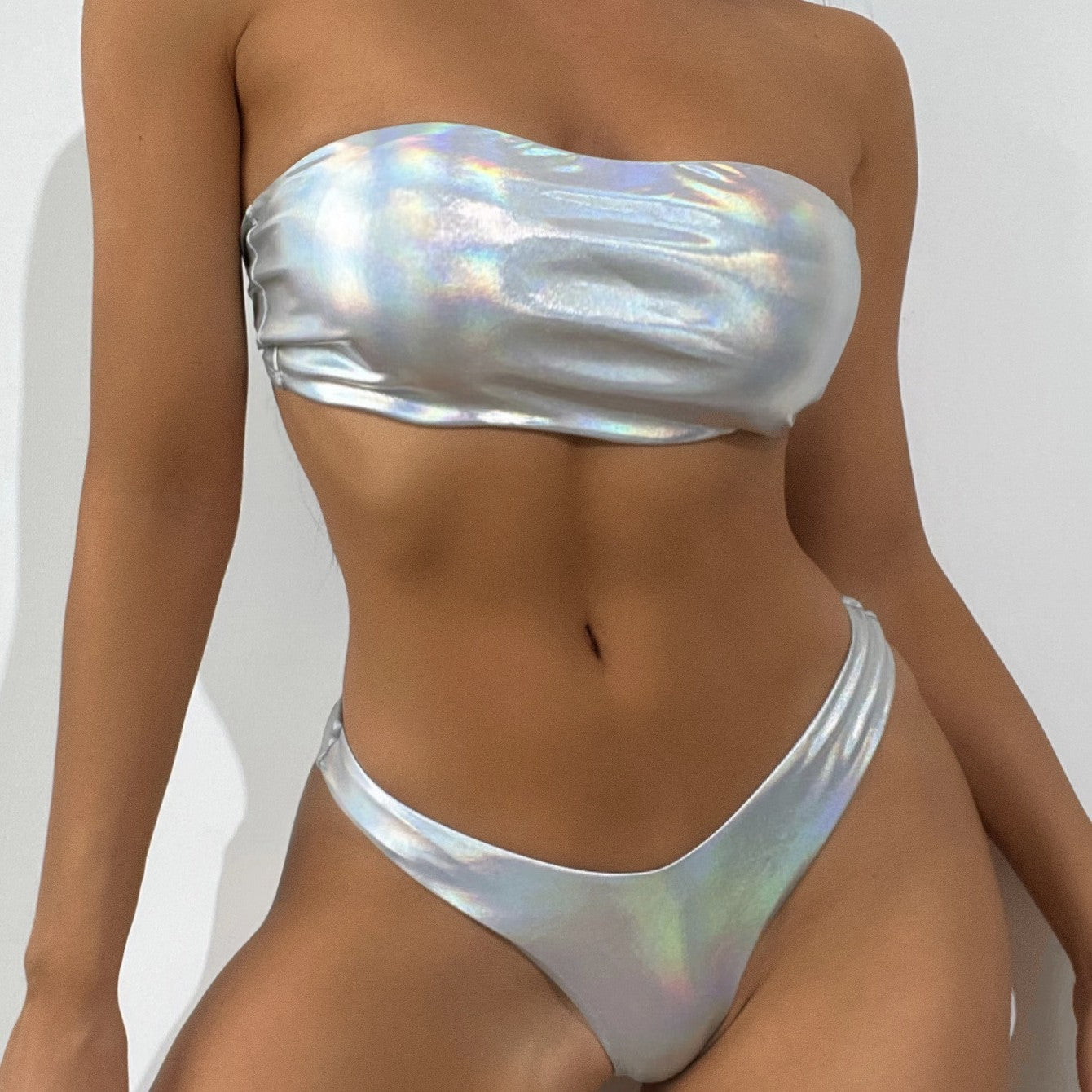 3-Piece Dazzling White Swimsuit
