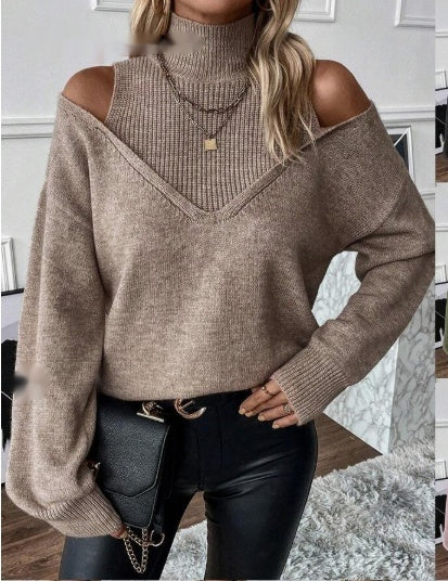 Cold Cut Shoulder 2 In 1 Sweater