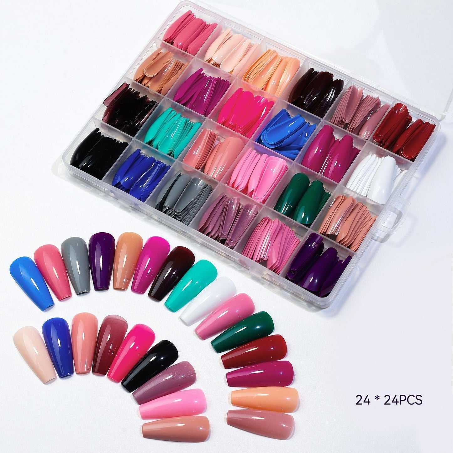 12 & 24 Grid Frosted Square Nails
