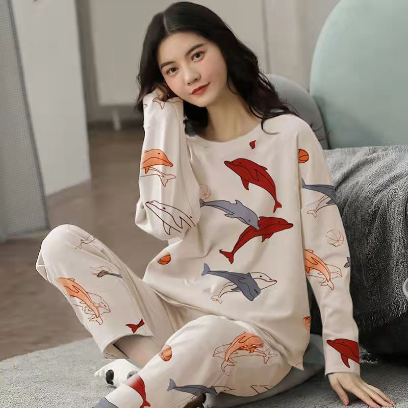 16 Cute Different Cartoon Print 2-Pc Pajama Set for Women
